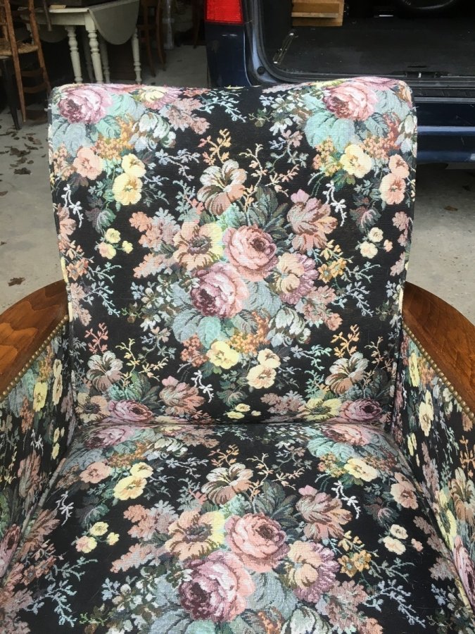 2 Art Deco Armchairs In Wood And Fabric-photo-8