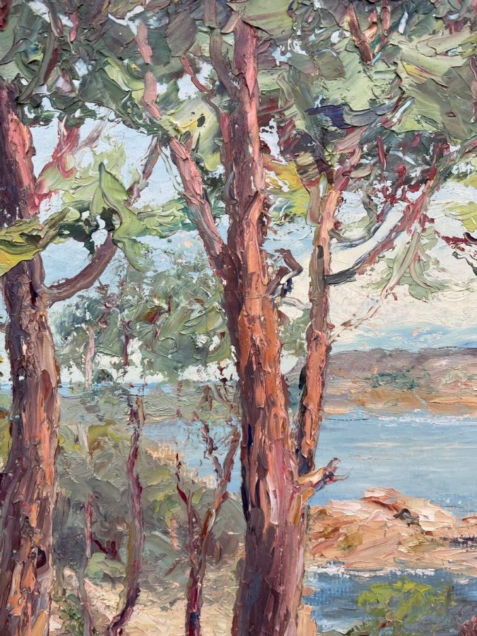 Oil Painting By L Meunier "the Sea" 104 X 69cm-photo-7