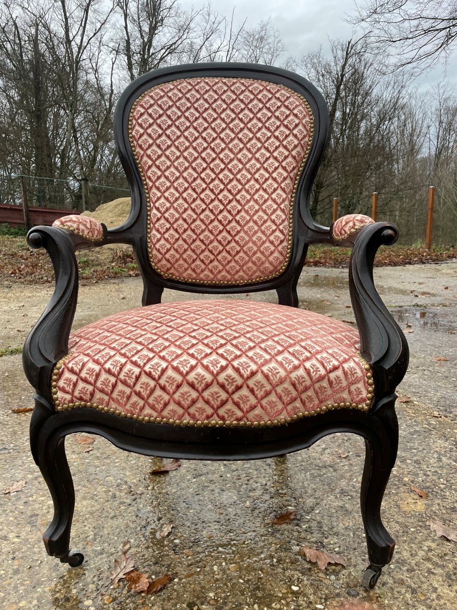 Fauteuil et guéridon du 19ème Siècle Napoléon III-photo-4