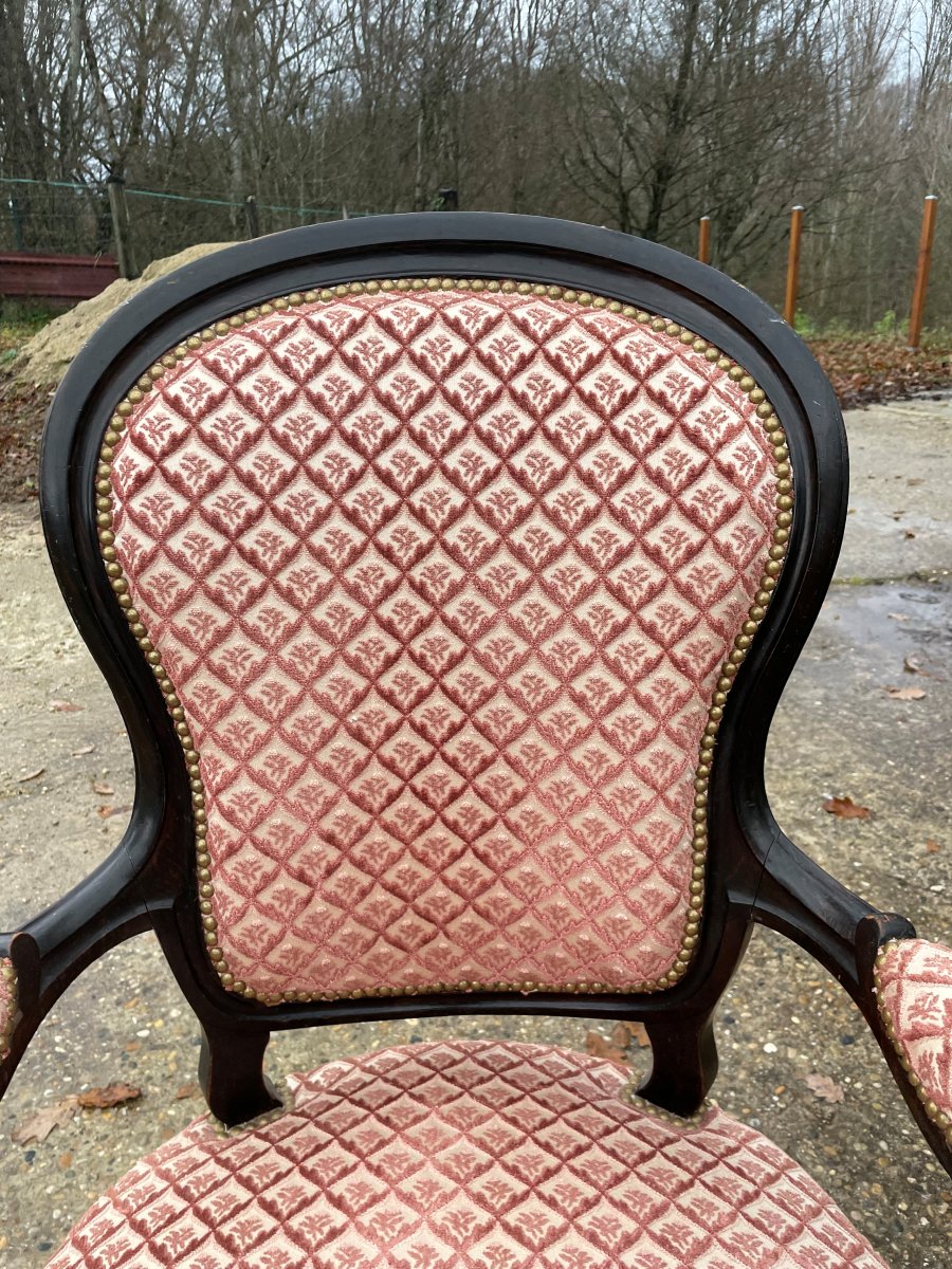 Fauteuil et guéridon du 19ème Siècle Napoléon III-photo-3