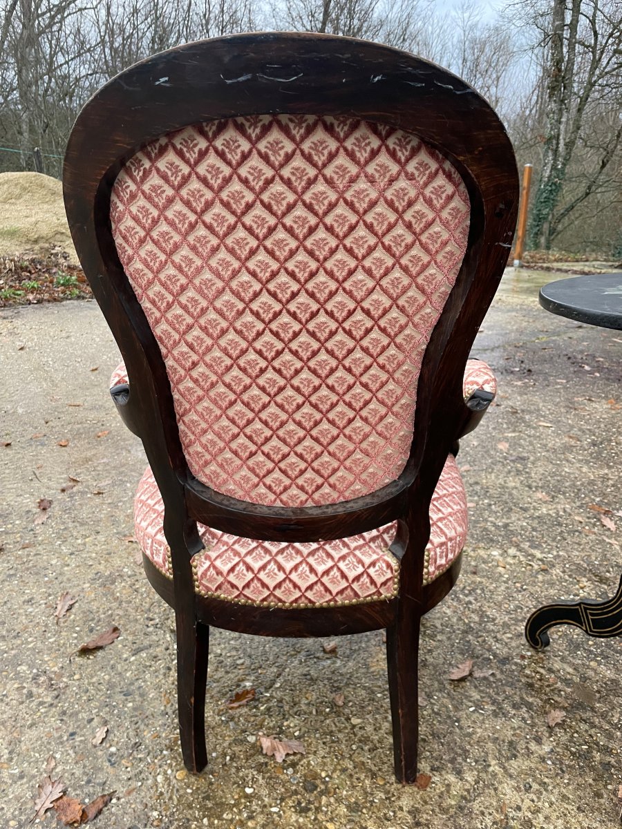 Fauteuil et guéridon du 19ème Siècle Napoléon III-photo-7