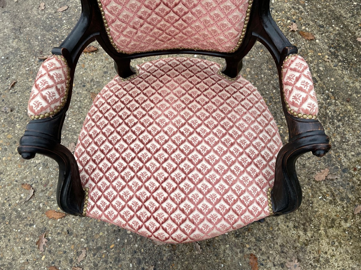 Fauteuil et guéridon du 19ème Siècle Napoléon III-photo-4