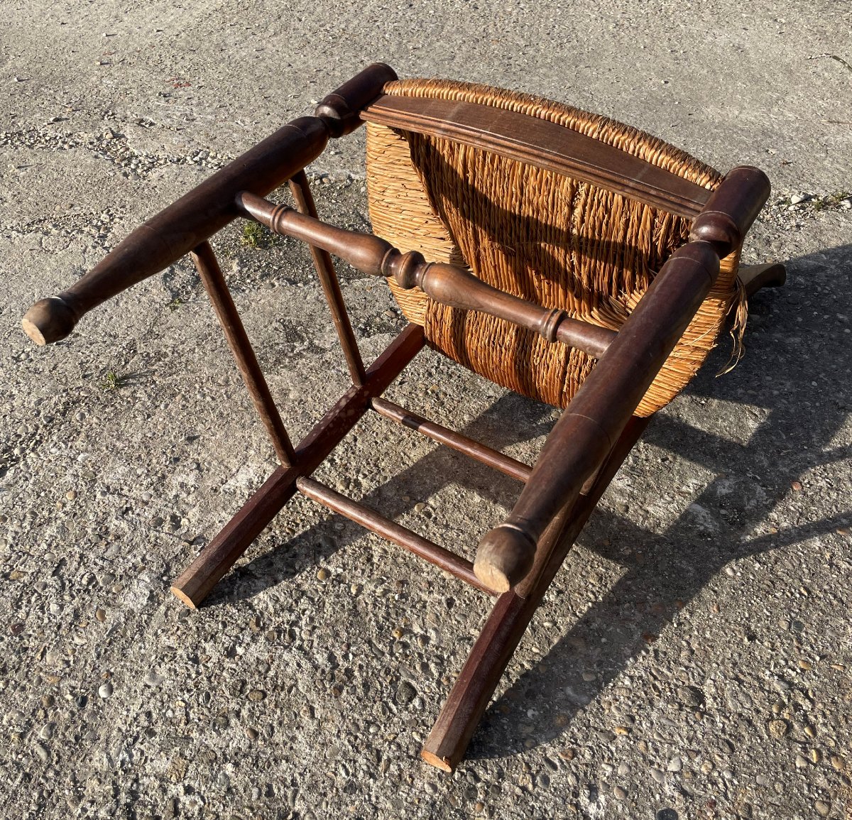 5 Chaises de campagne paillées .-photo-4