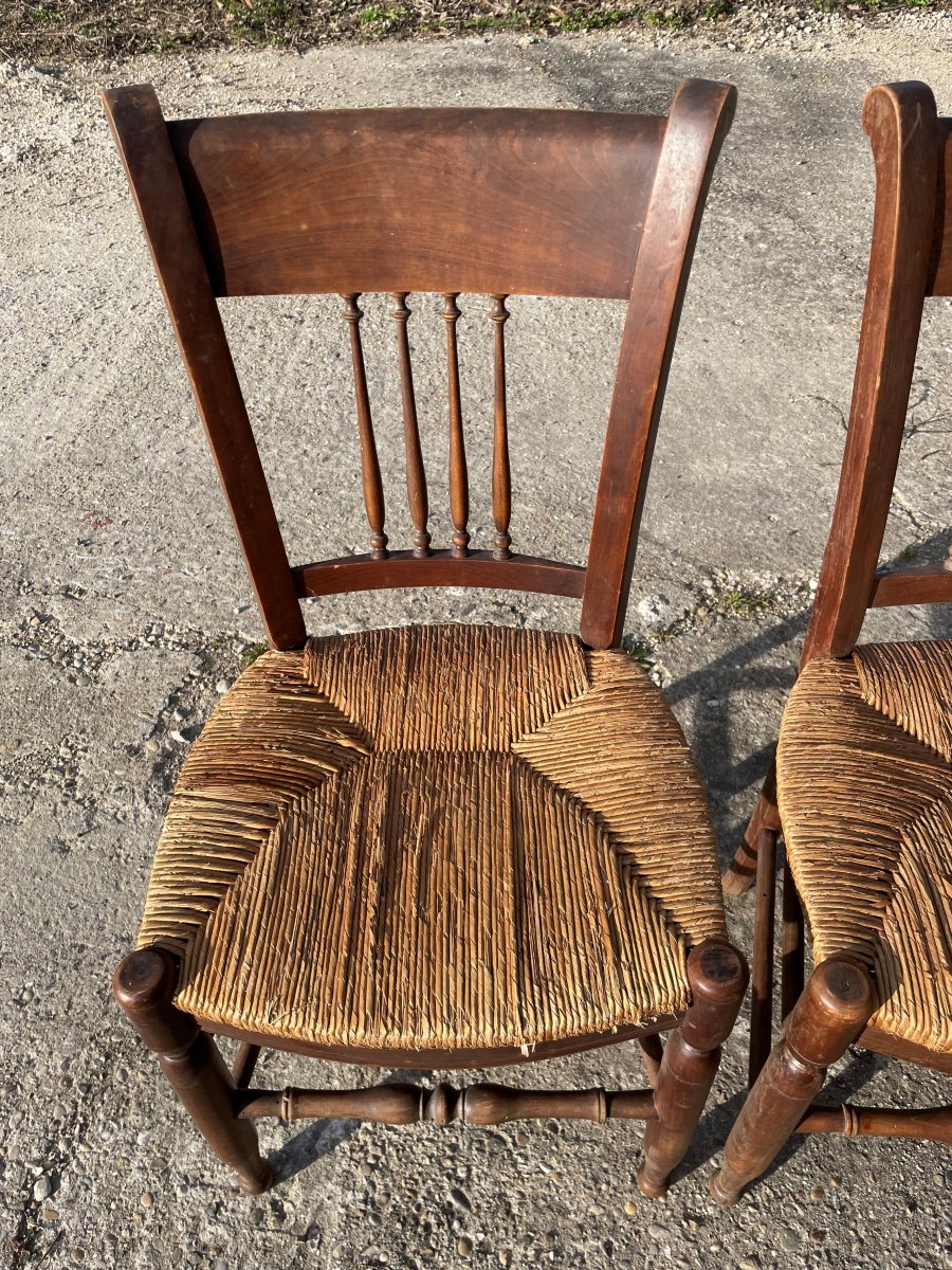 5 Chaises de campagne paillées .-photo-5