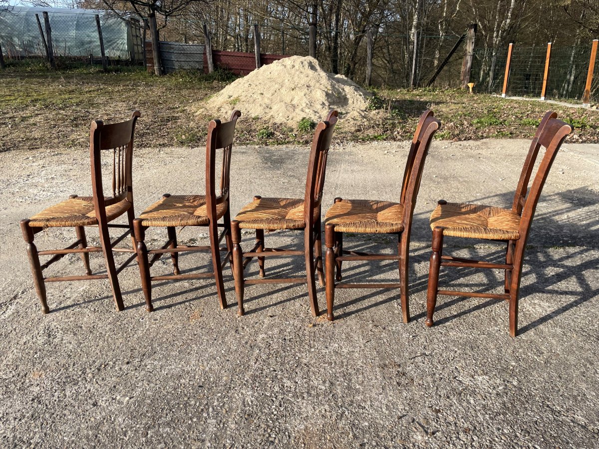 5 Chaises de campagne paillées .-photo-6