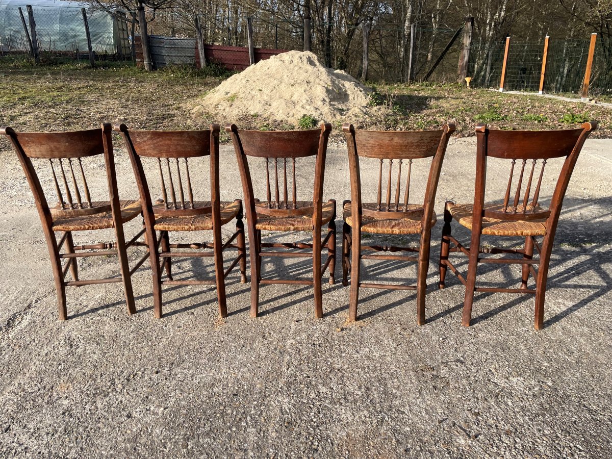 5 Chaises de campagne paillées .-photo-7