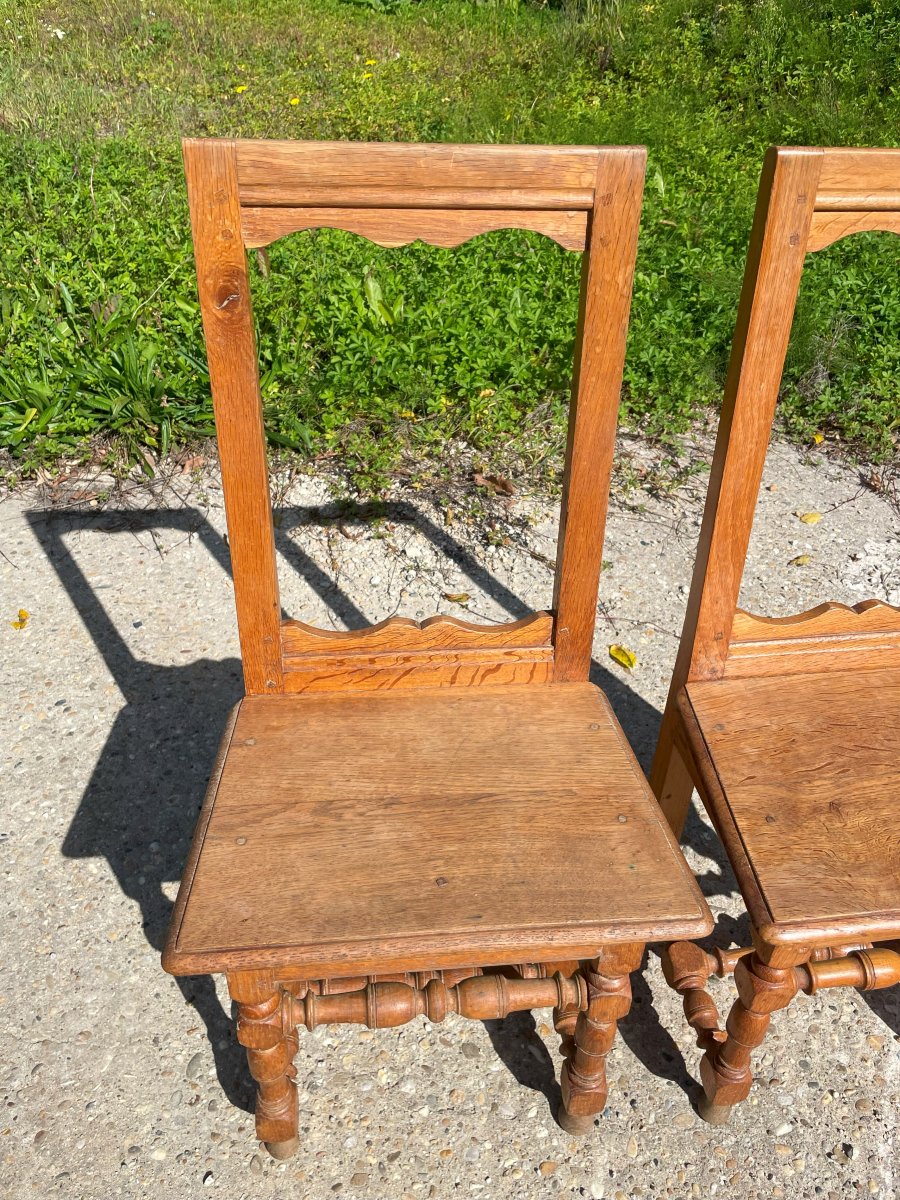 2 chaises Lorraine en chêne-photo-1