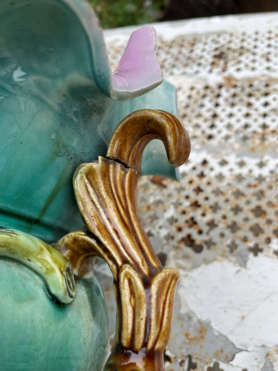 2 Vases et 1 Jardinière en barbotine -photo-6