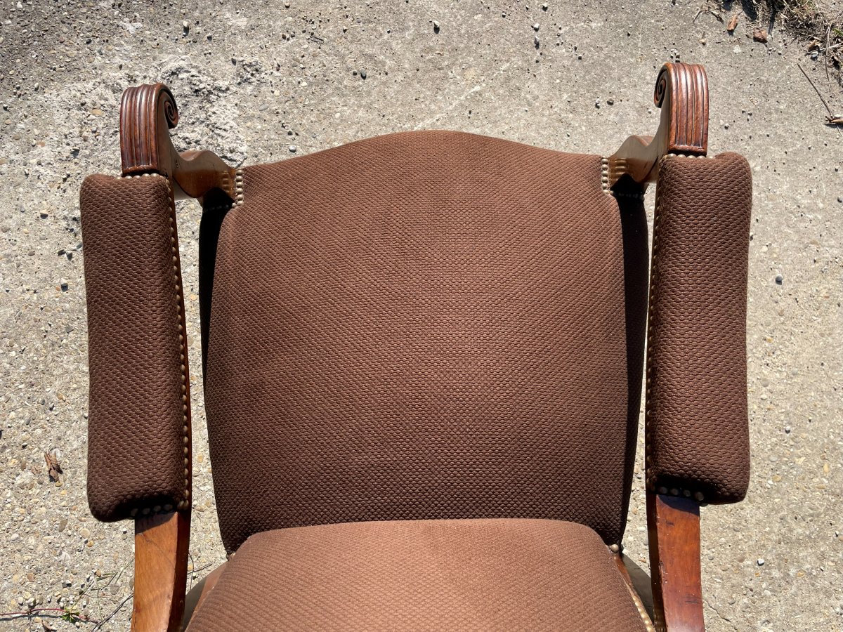 Fauteuil Voltaire à l'anglaise du 19ème siècle-photo-1