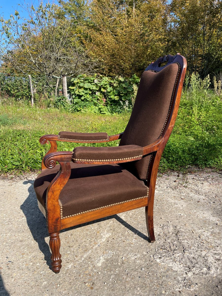 Fauteuil Voltaire à l'anglaise du 19ème siècle-photo-5