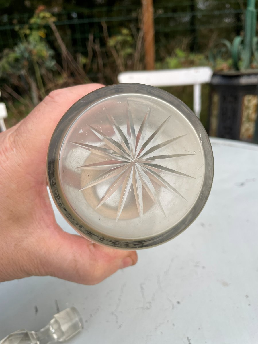 Bouteille en verre et en argent -photo-4