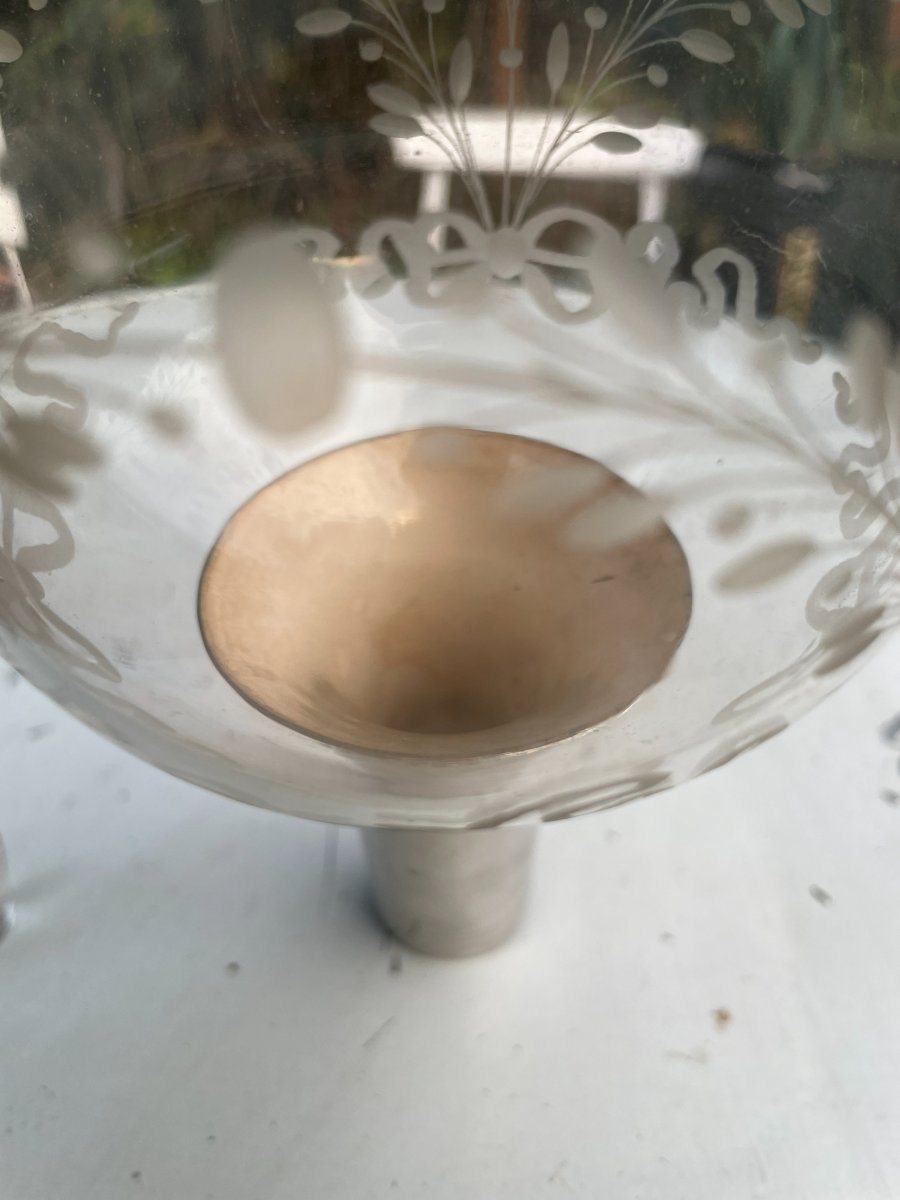 Bouteille en verre et en argent -photo-8