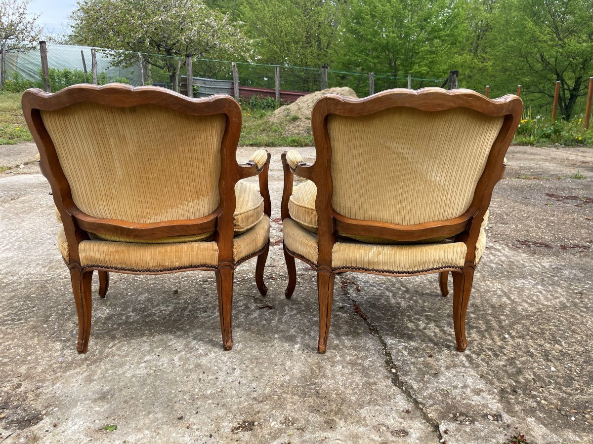 2 Louis XV Style Armchairs From The 1950s-60s-photo-3