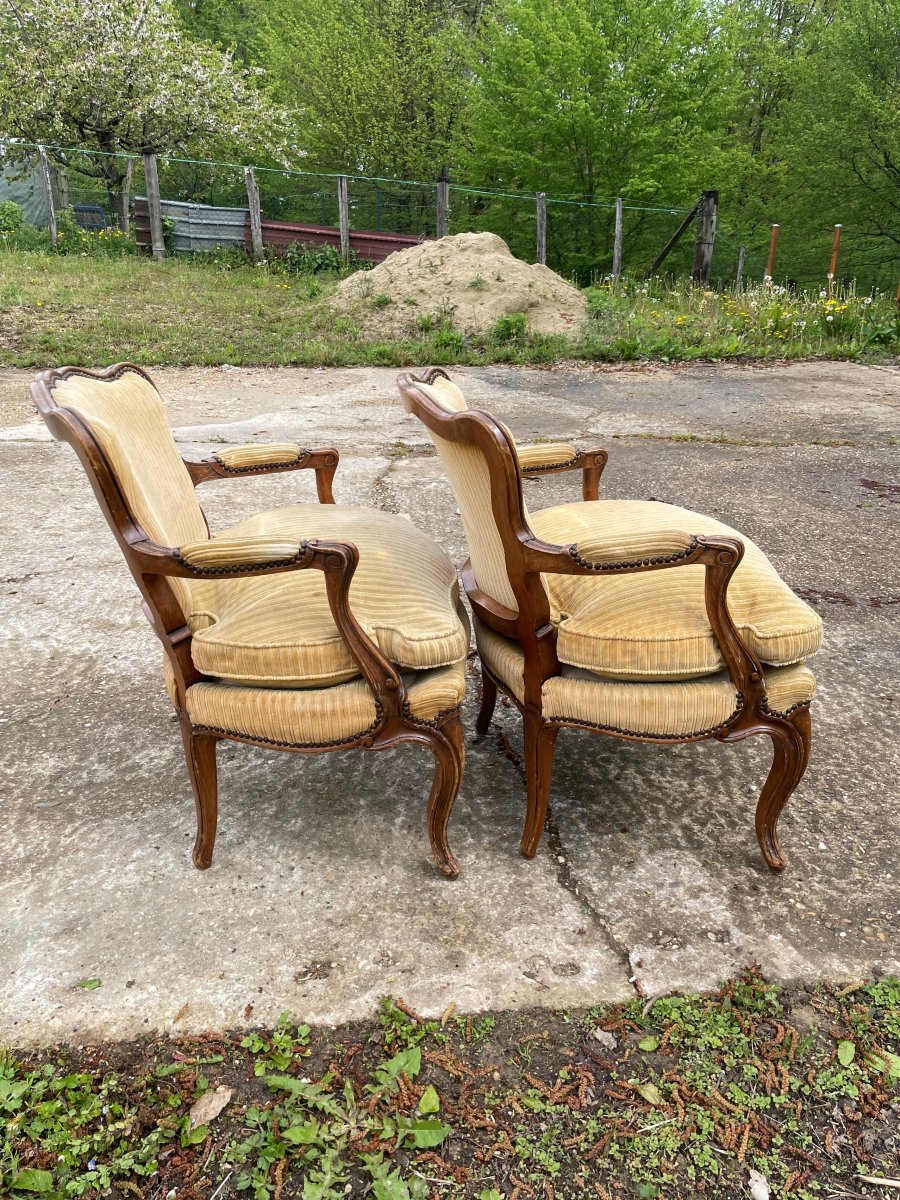 2 Louis XV Style Armchairs From The 1950s-60s-photo-4