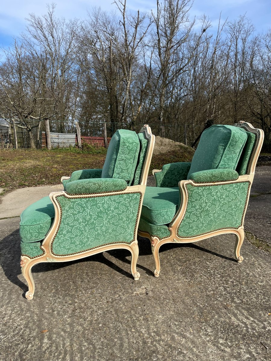 2 Louis XV Style Wooden Armchairs-photo-7