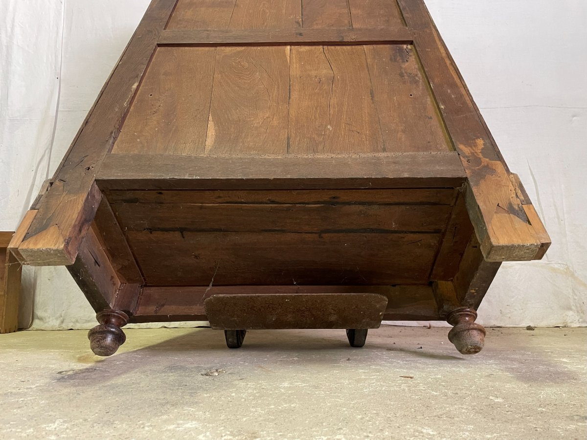19th Century Louis Philippe Secretary In Solid Walnut And Veneer-photo-8
