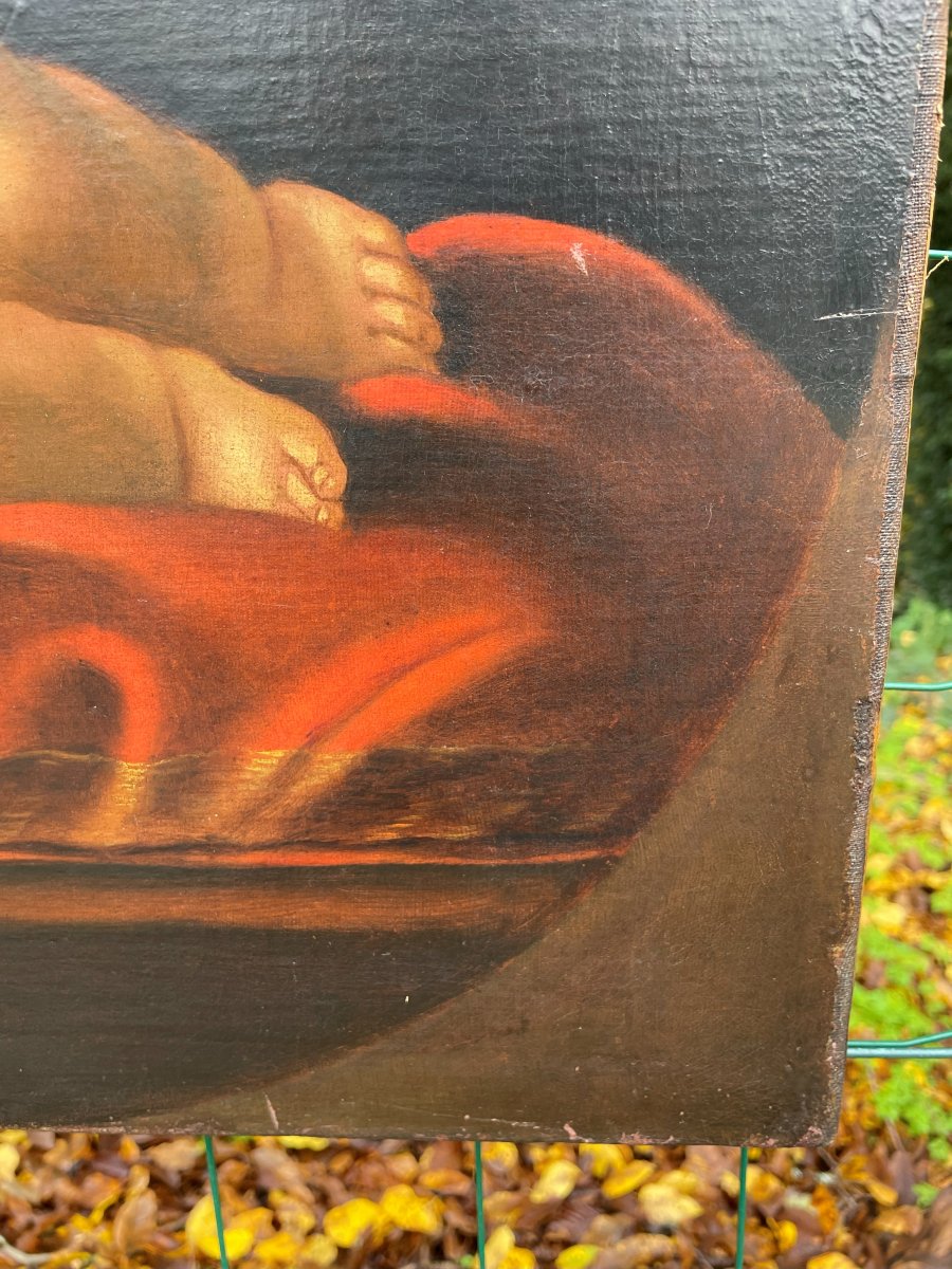 Tableau du 18éme siècle  Allégorie De La Vanité De La Vie à la Mort . -photo-7