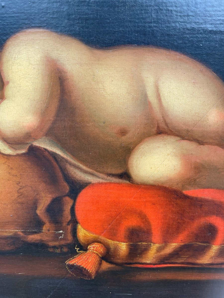 Tableau du 18éme siècle  Allégorie De La Vanité De La Vie à la Mort . -photo-8