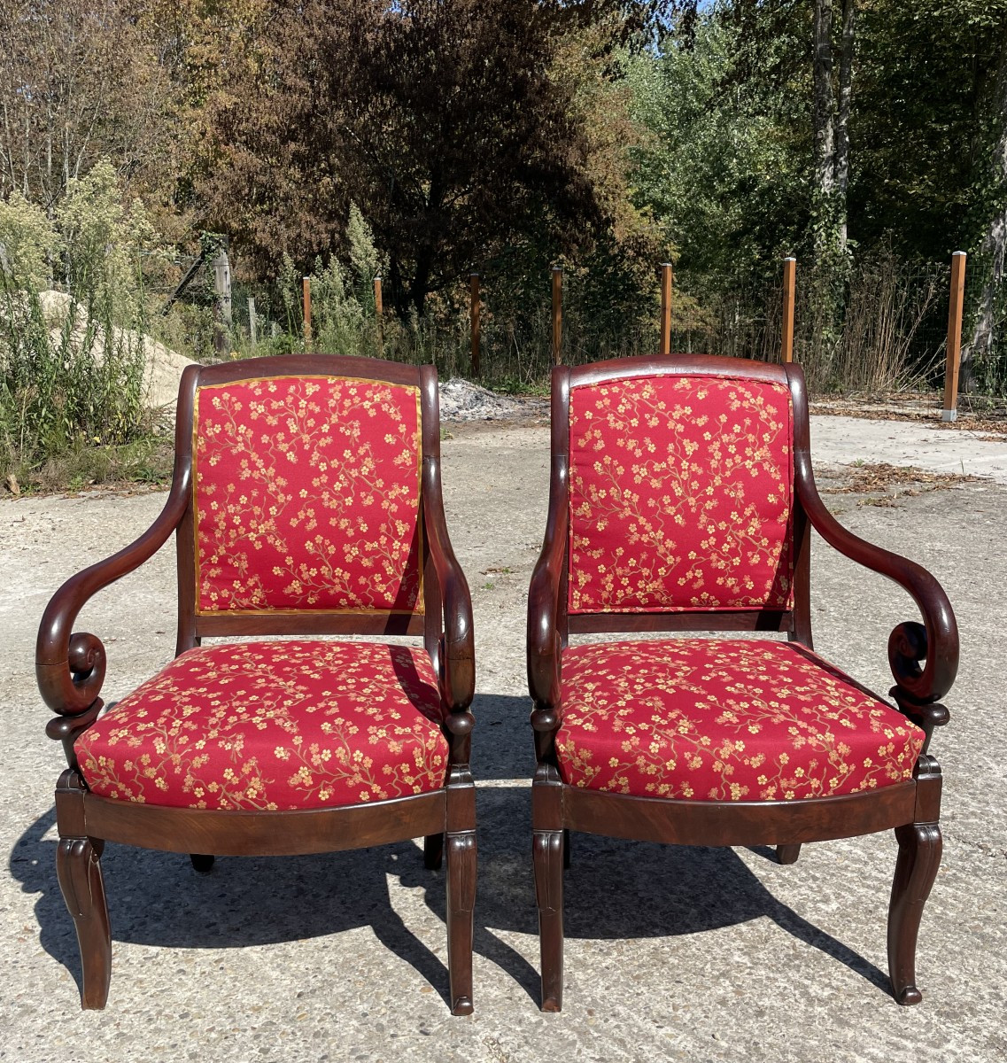 2 Fauteuils à crosses début 19ème siècle