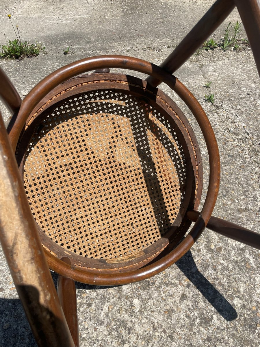 Rocking-chair du 19ème siècle signé Vve LEBRUN & FILS - Cannage en parfait état-photo-6