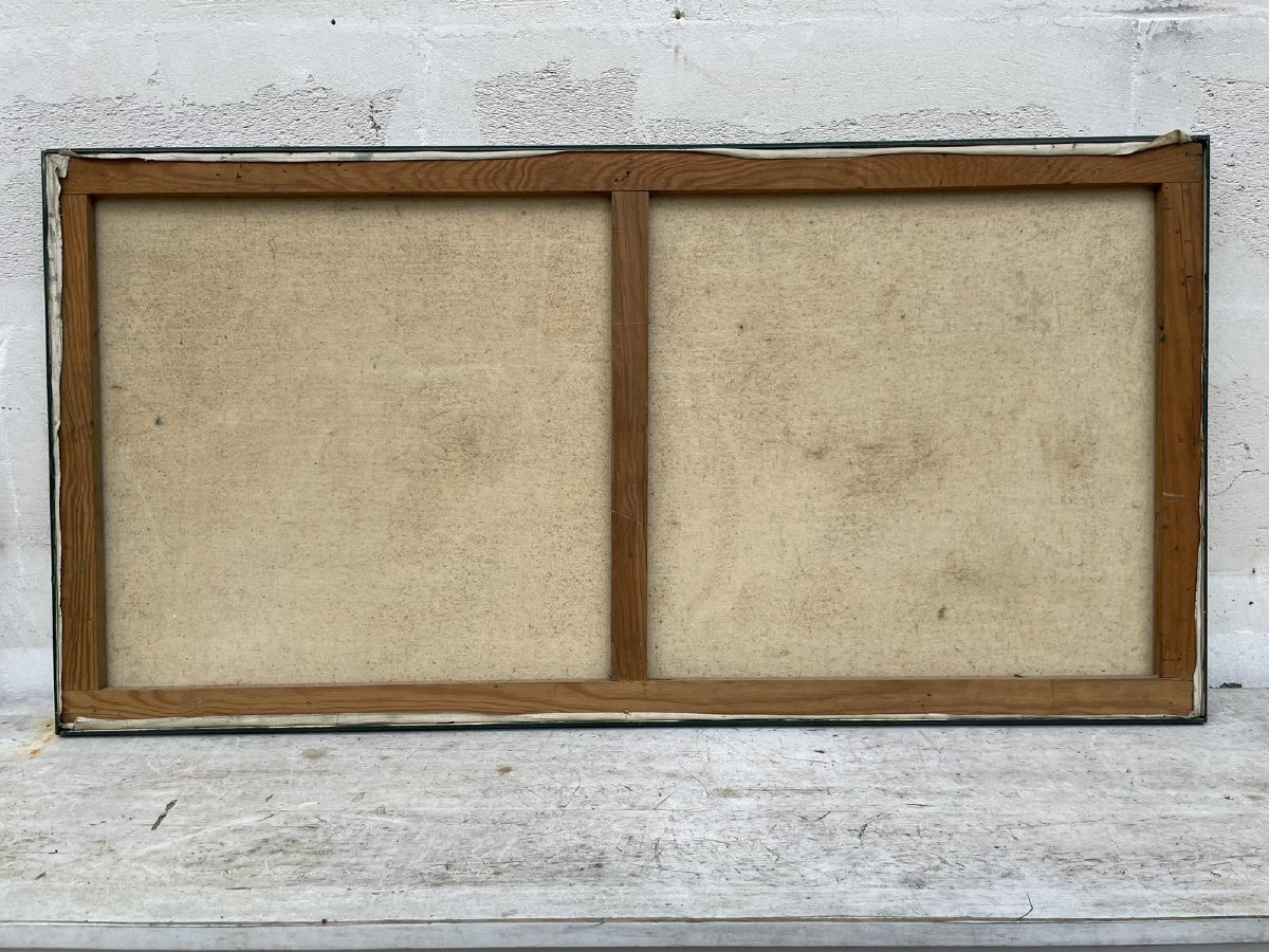 Oil On Canvas By C. Meunier "forest" -photo-4