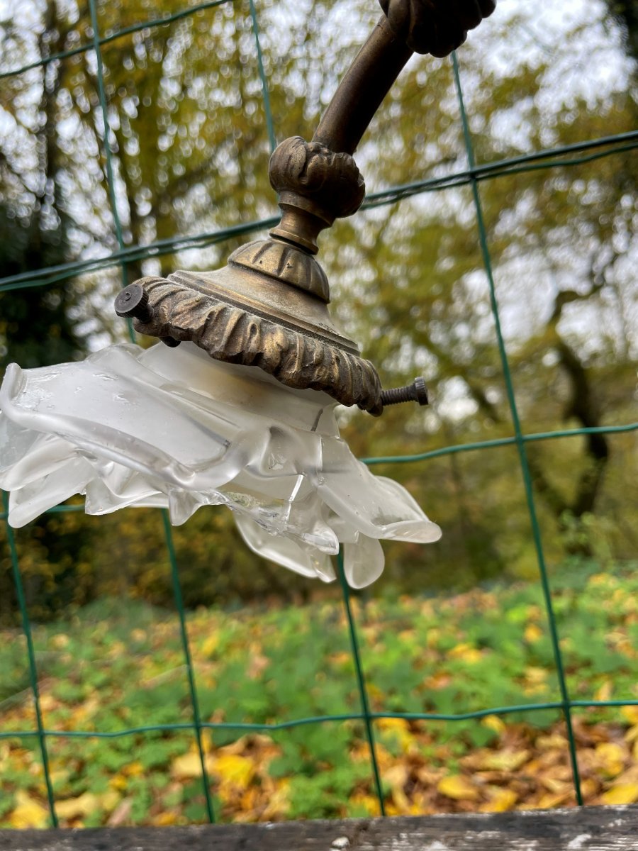 Lustre en bronze style Louis XVI -photo-5