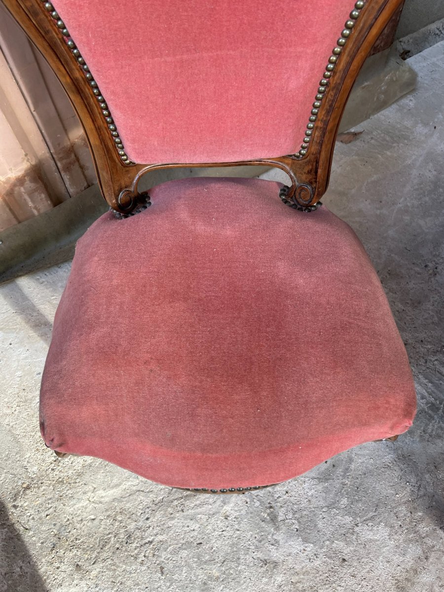 Armchair And Chair From The 19th Century, Louis XV Style-photo-3