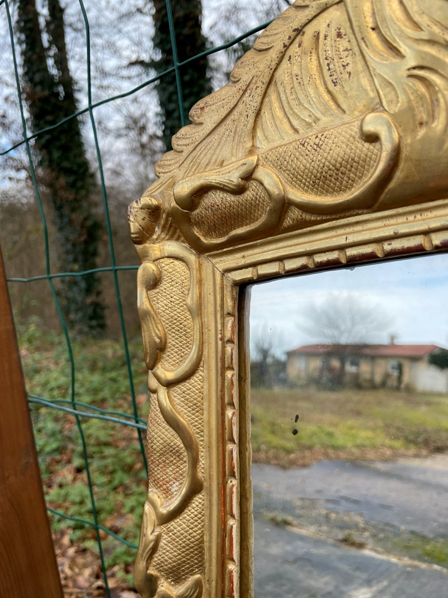 Petit Miroir doré à la feuille 53 cm -photo-1