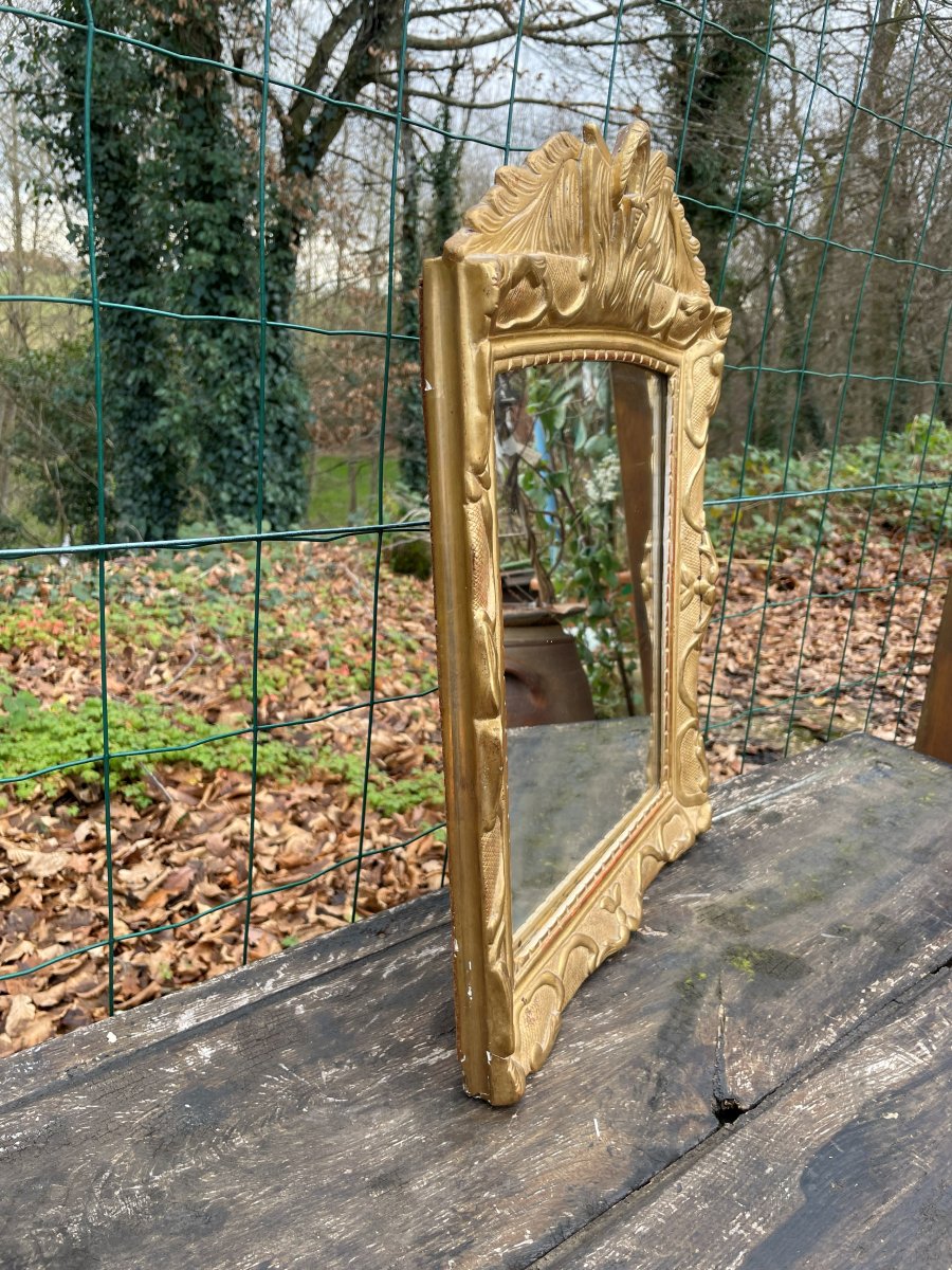 Petit Miroir doré à la feuille 53 cm -photo-5