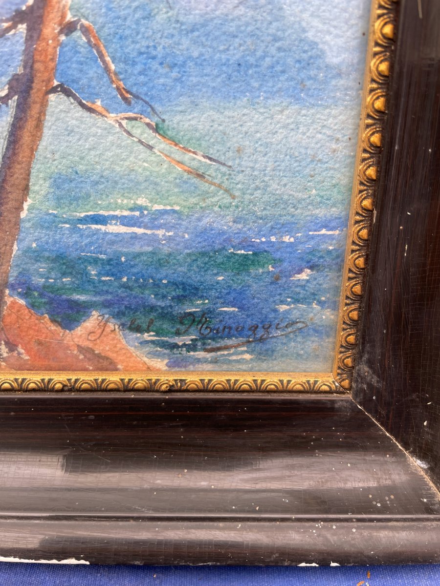 Watercolor By Ysabel Minoggio-roussel 1875-1945-photo-3