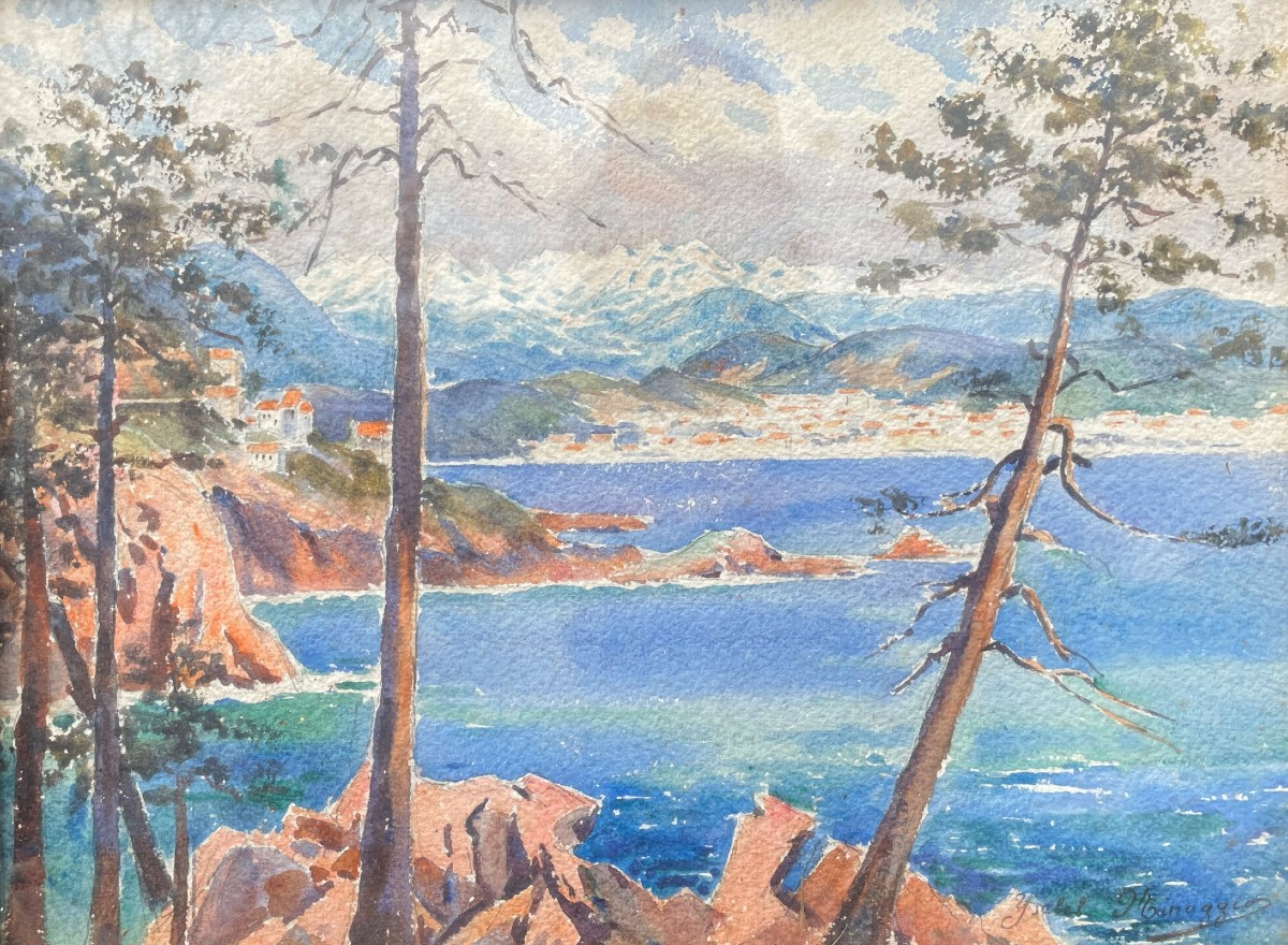 Watercolor By Ysabel Minoggio-roussel 1875-1945-photo-2