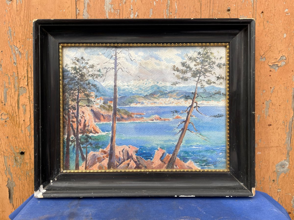 Watercolor By Ysabel Minoggio-roussel 1875-1945-photo-2