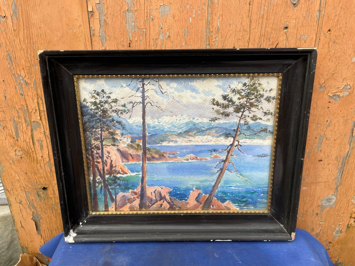 Watercolor By Ysabel Minoggio-roussel 1875-1945-photo-4