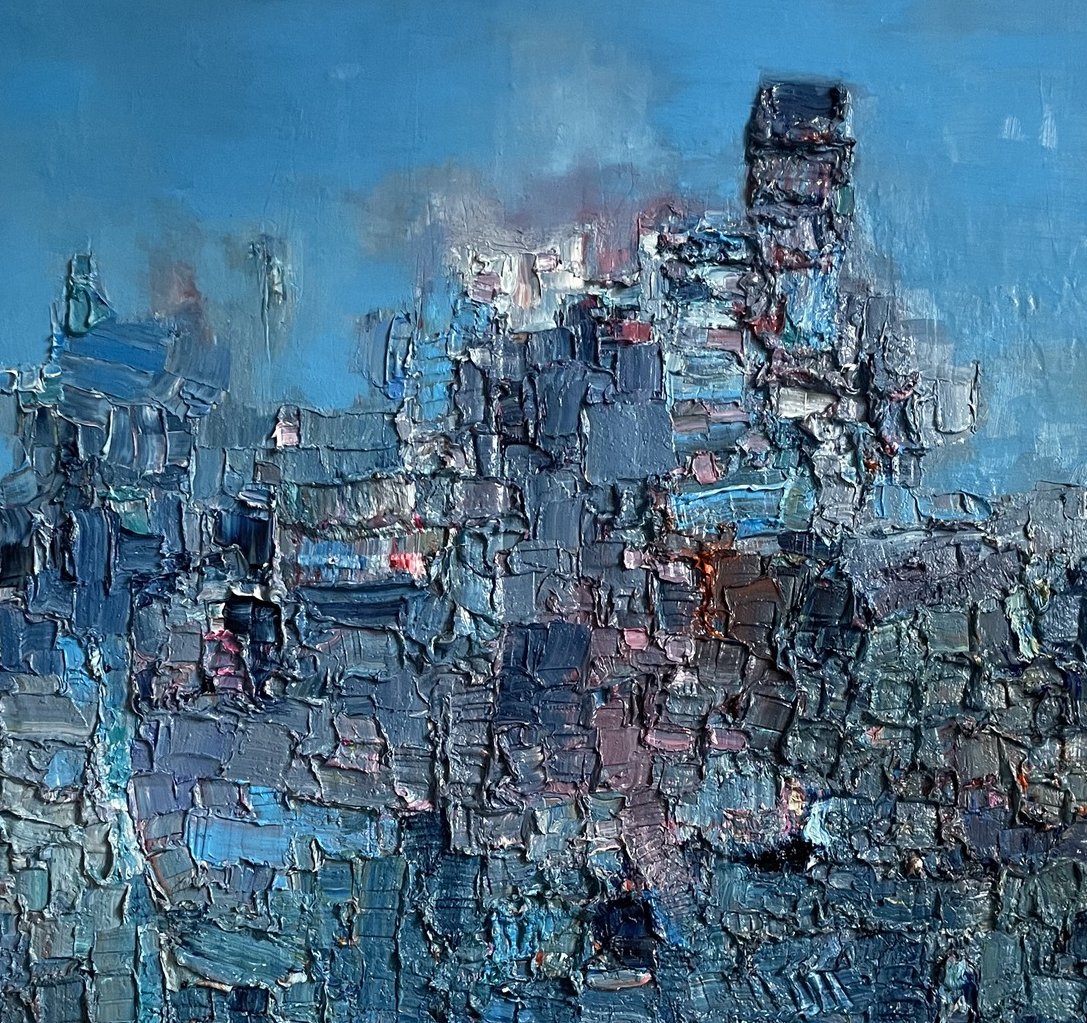 " 1 Semaine " Huile sur toile 117 x 90 cm -photo-3