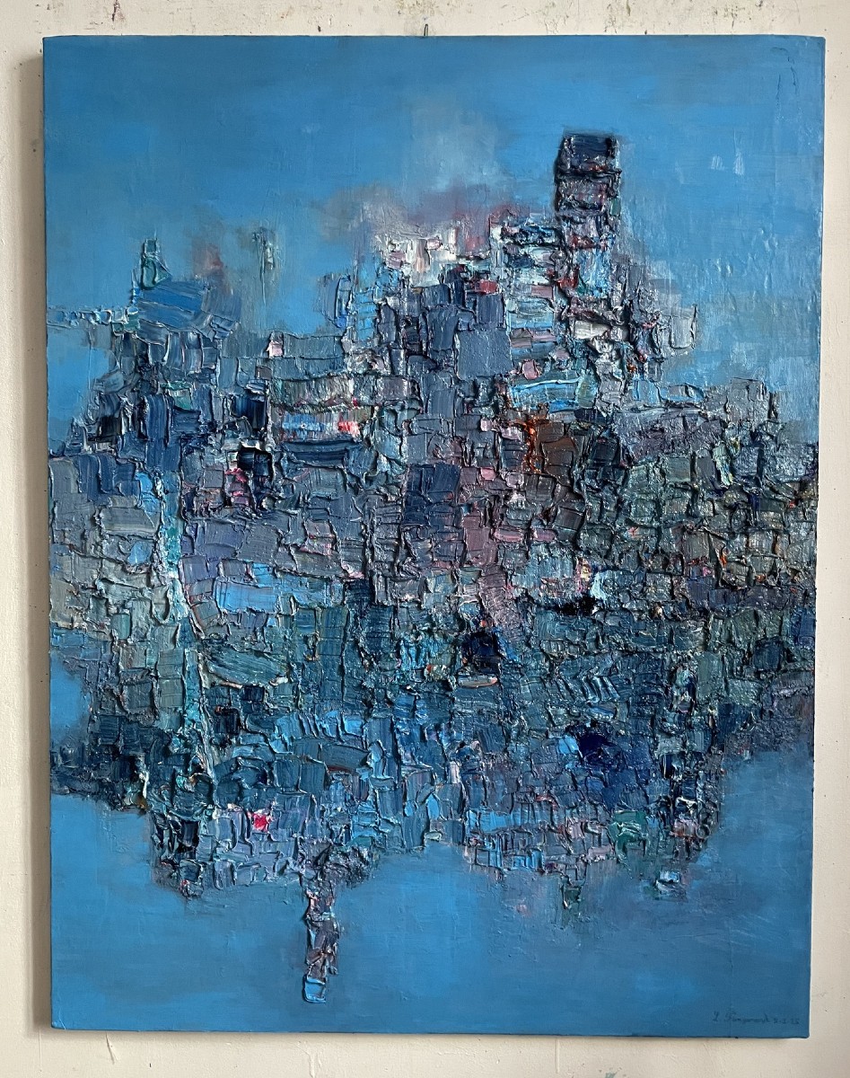 " 1 Semaine " Huile sur toile 117 x 90 cm 