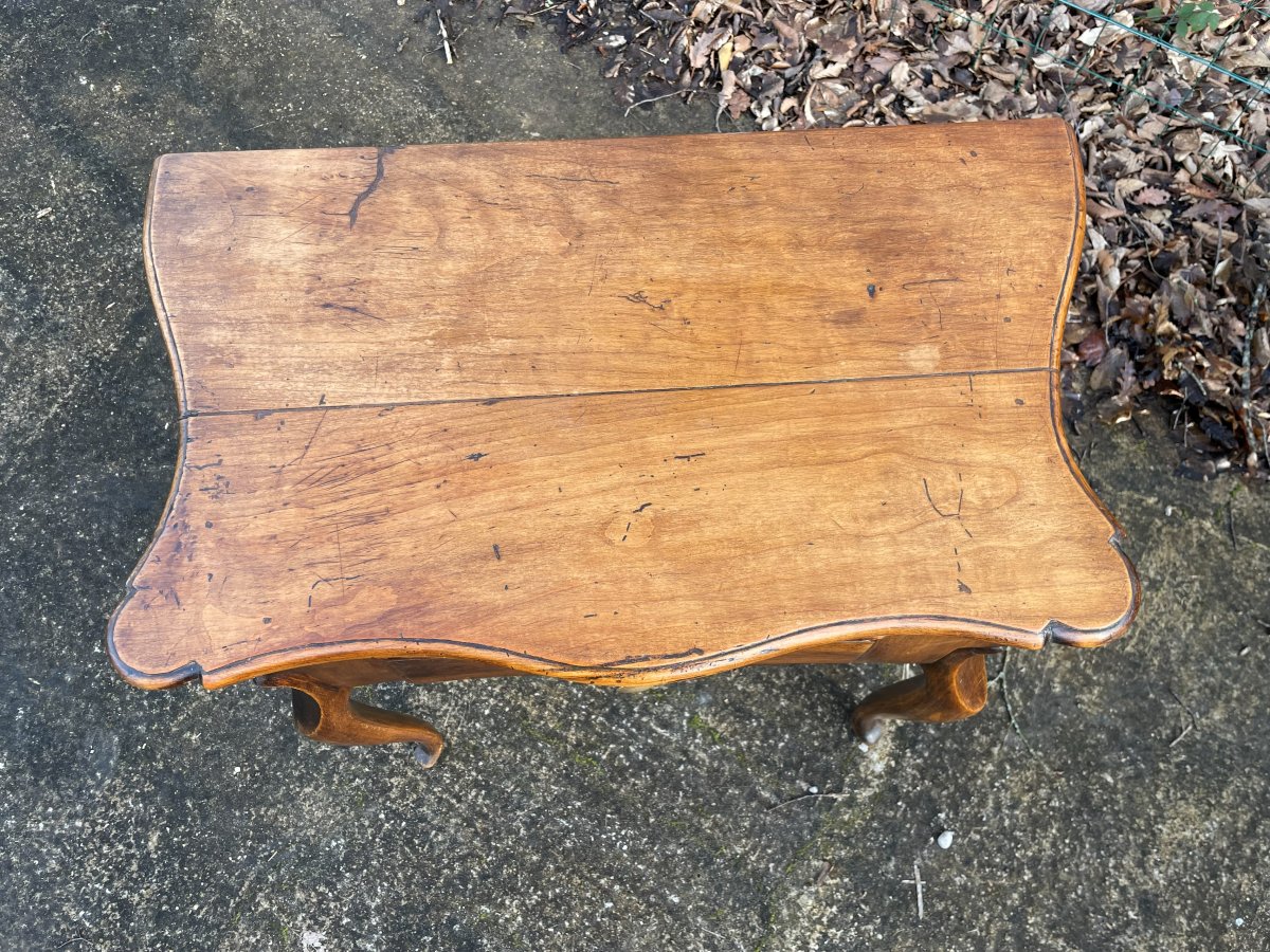 Small 19th-century Wooden Console Table In Fair Condition-photo-2