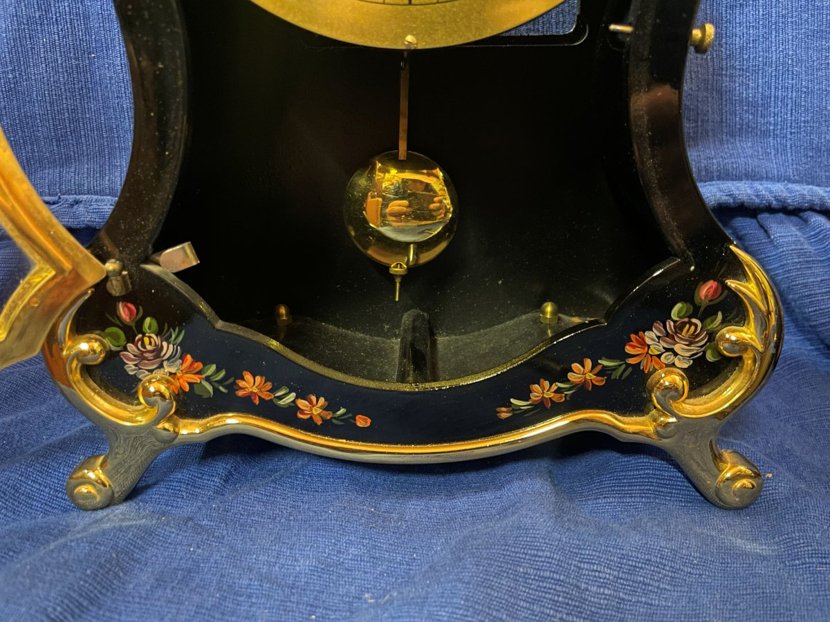 Horloge de cheminée Suisse style Louis XV -photo-1