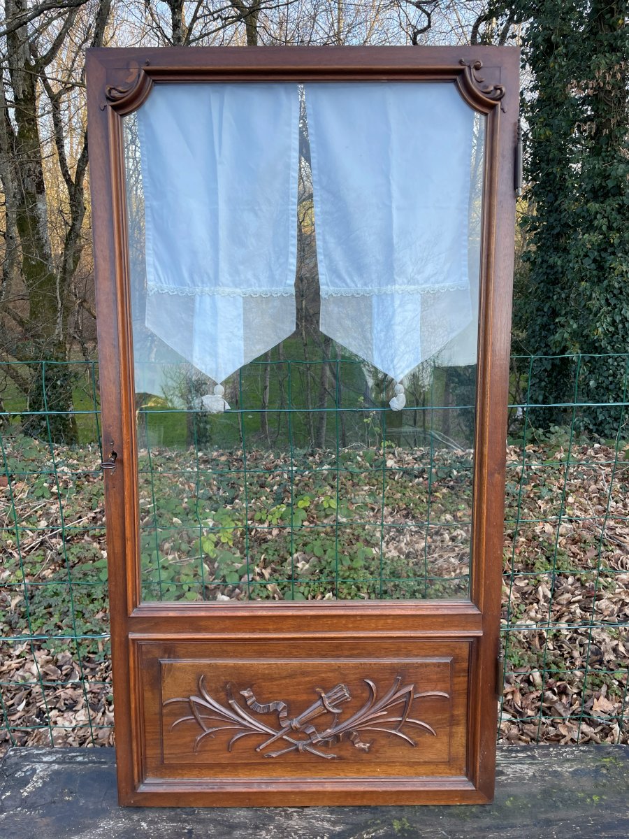 Display Case From 1900 Or The 19th Century In Carved Wood-photo-2