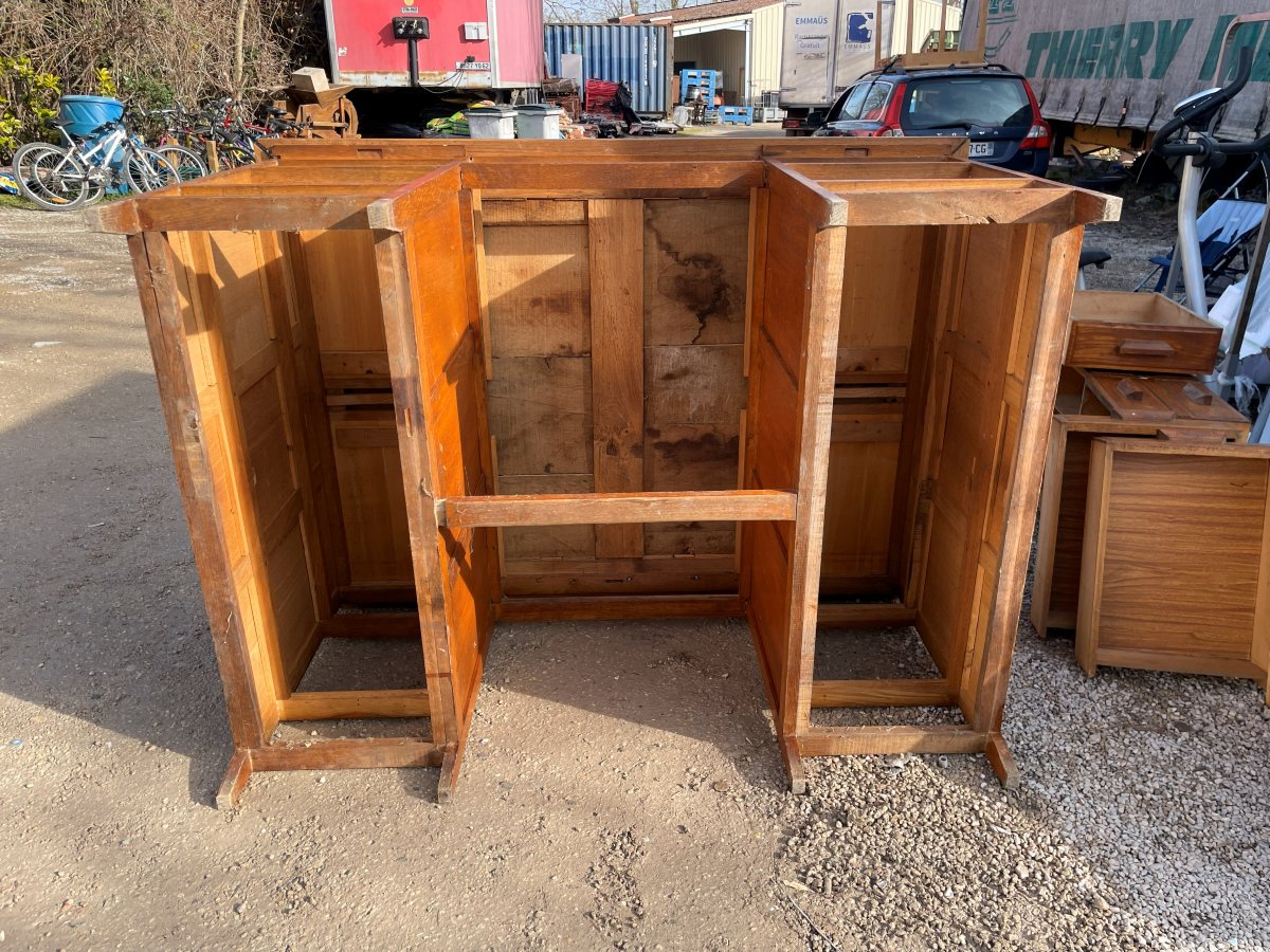 Grand bureau ministre à 4 caissons remplit de tiroirs des 2 cotés -photo-6