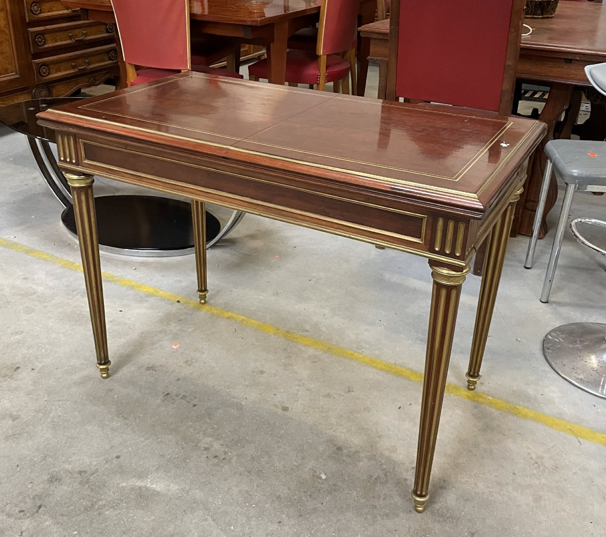 Table à jeu ou Bureau Style Louis XVI en très bon état-photo-4
