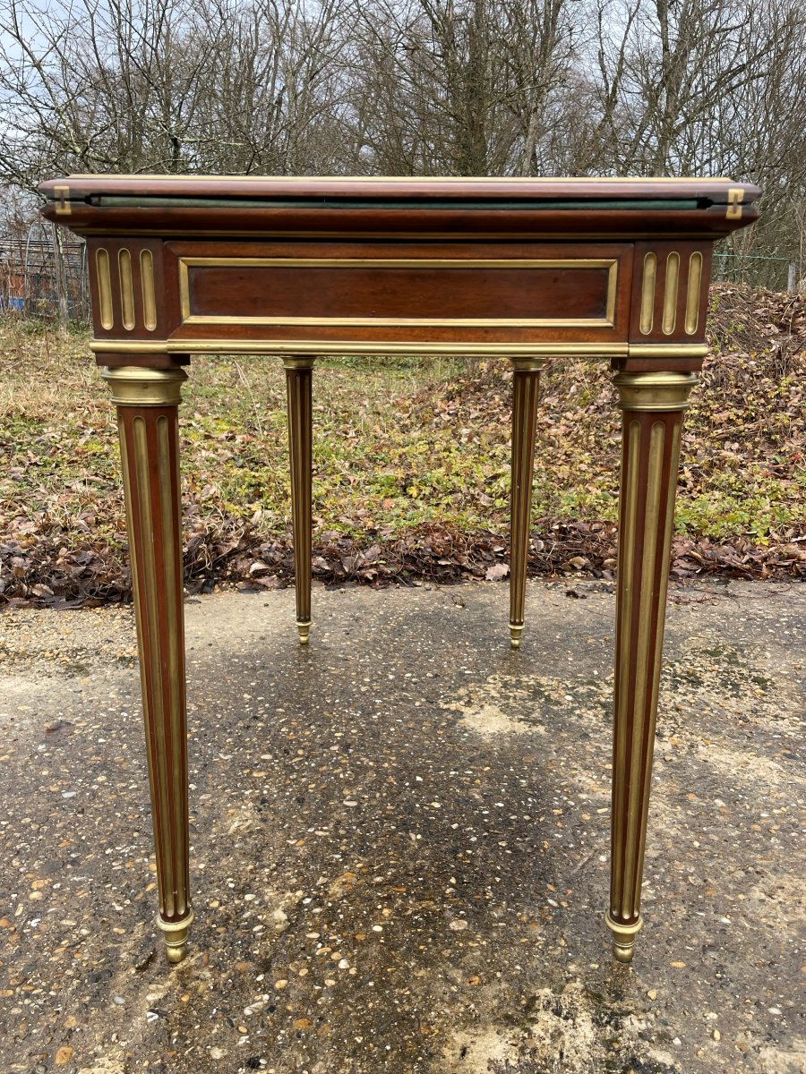 Table à jeu ou Bureau Style Louis XVI en très bon état-photo-4