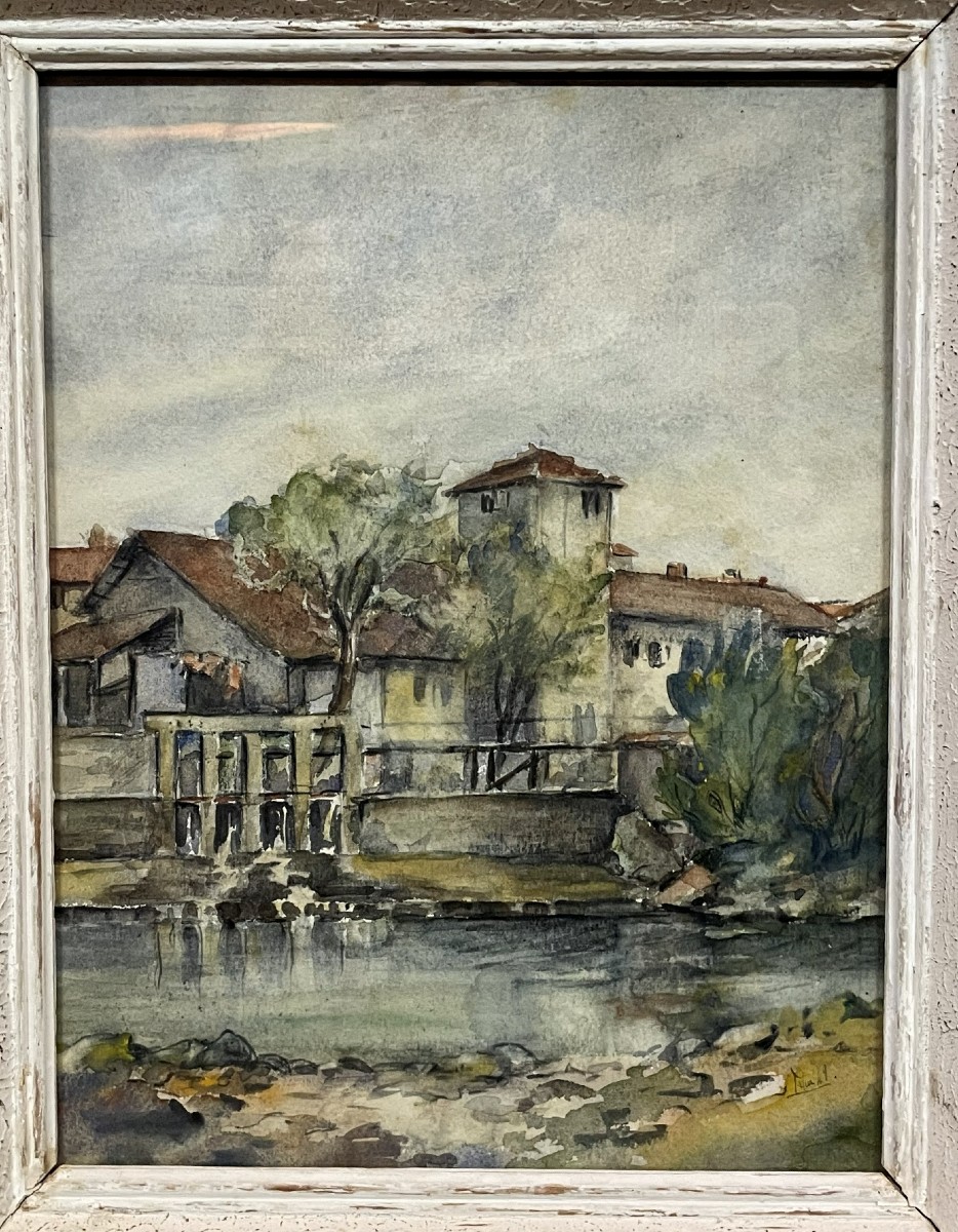 Watercolor Of Bresse In France-photo-2