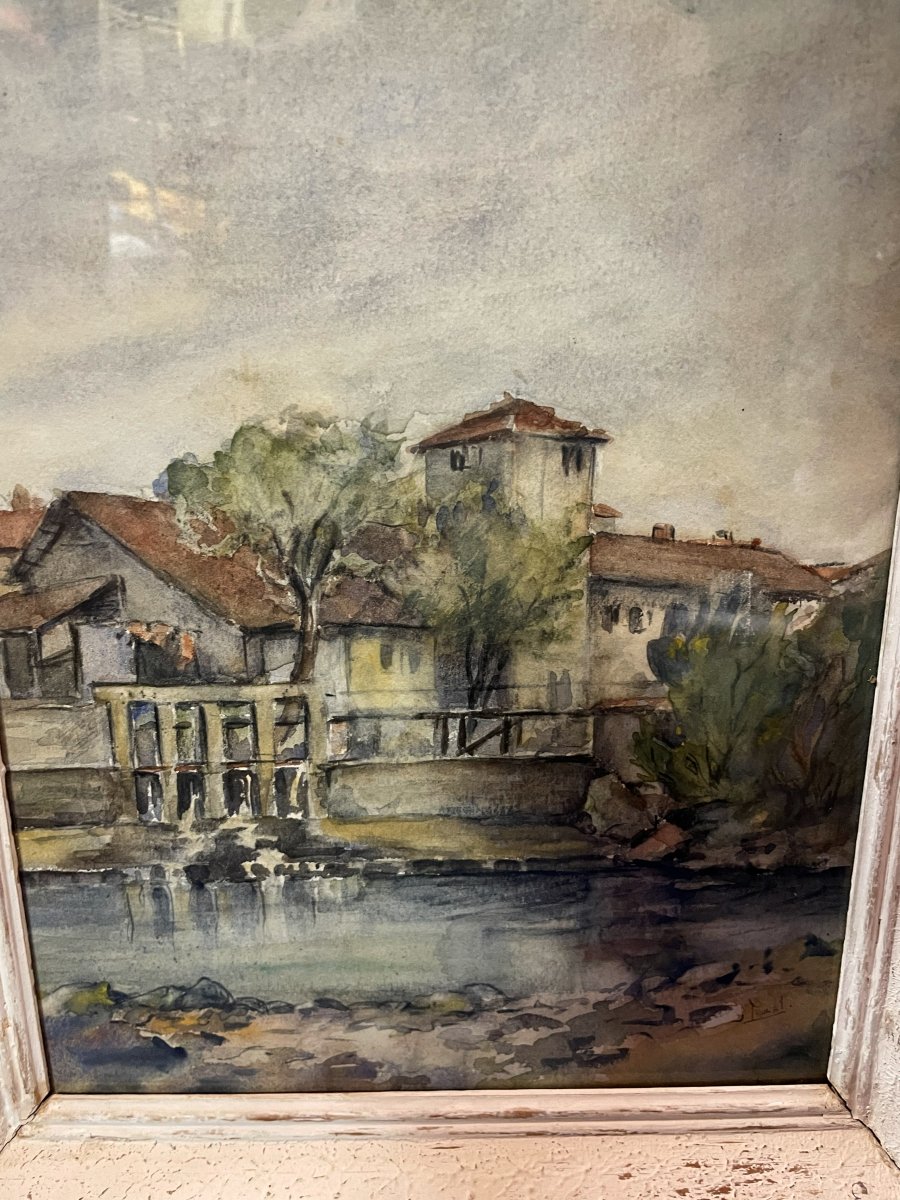 Watercolor Of Bresse In France-photo-2
