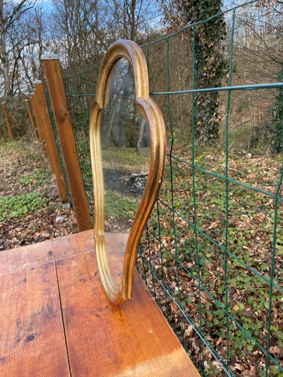 1 miroir mural doré - 60 cm de hauteur -photo-2