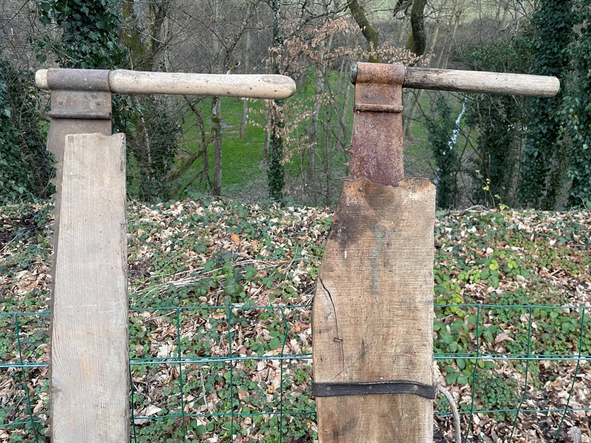 2 vielles scies de bucherons Bressans -photo-7