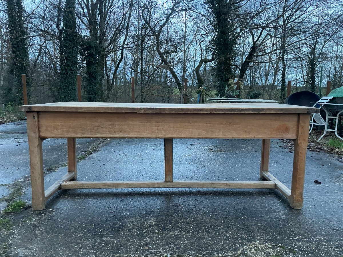 Table de ferme et 2 énormes tiroirs le tout en bois massif -photo-2