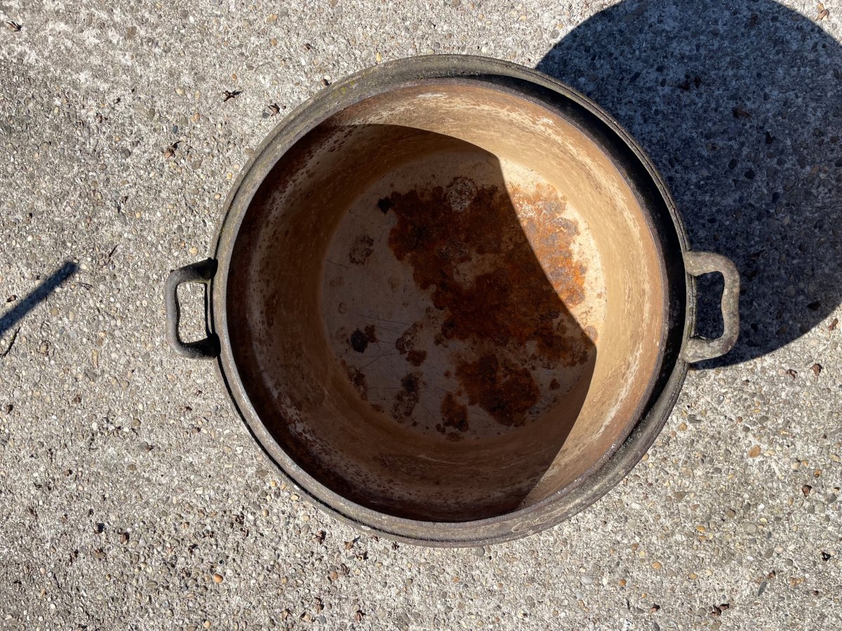 Chaudron à cochon en fonte -photo-7