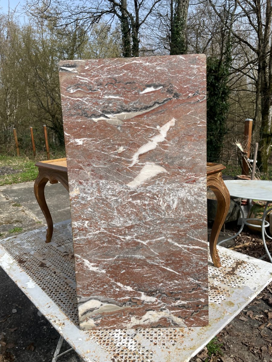 Coffee Table In Good Condition With Its Marble Top-photo-2