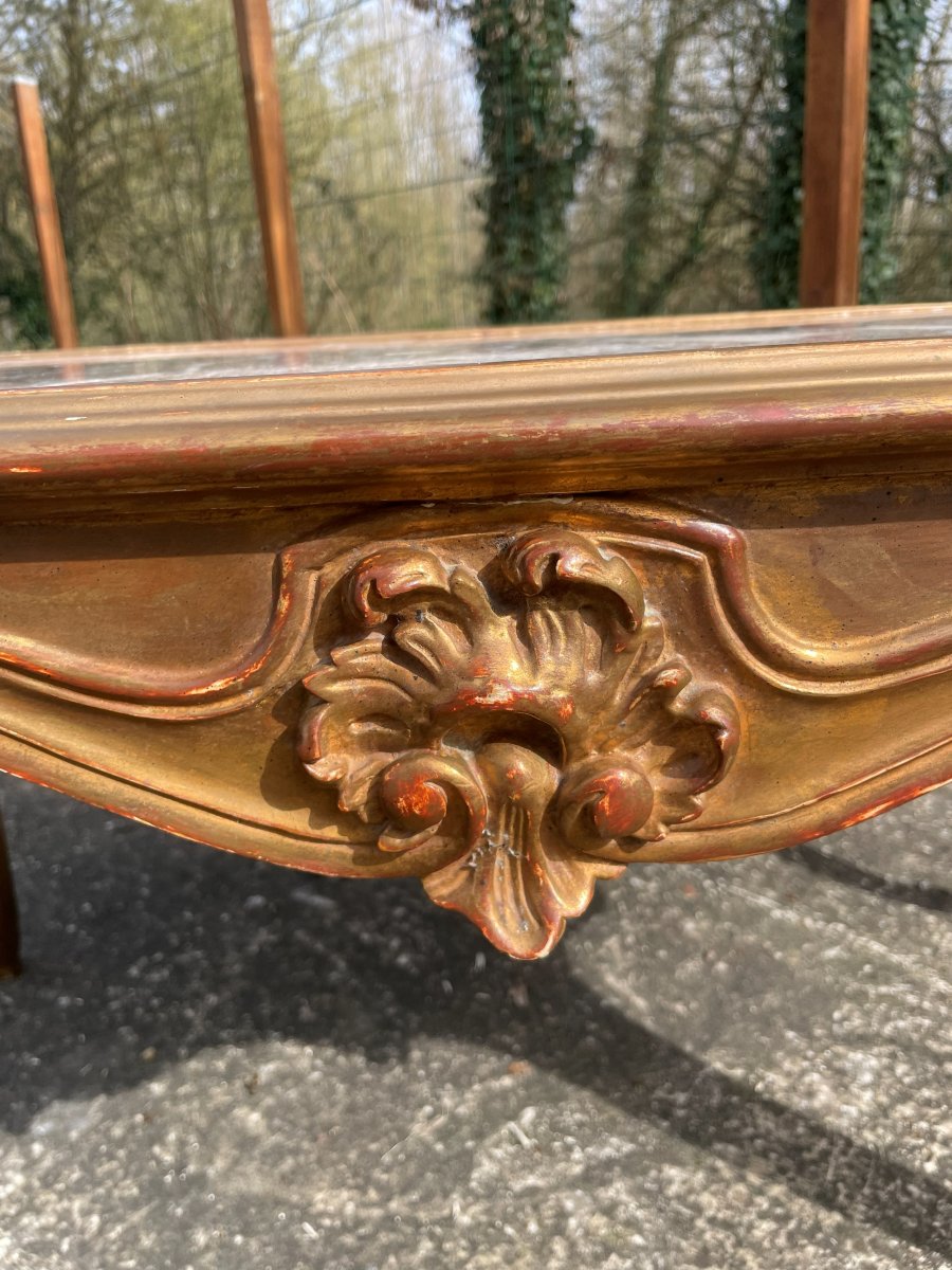 Coffee Table In Good Condition With Its Marble Top-photo-7