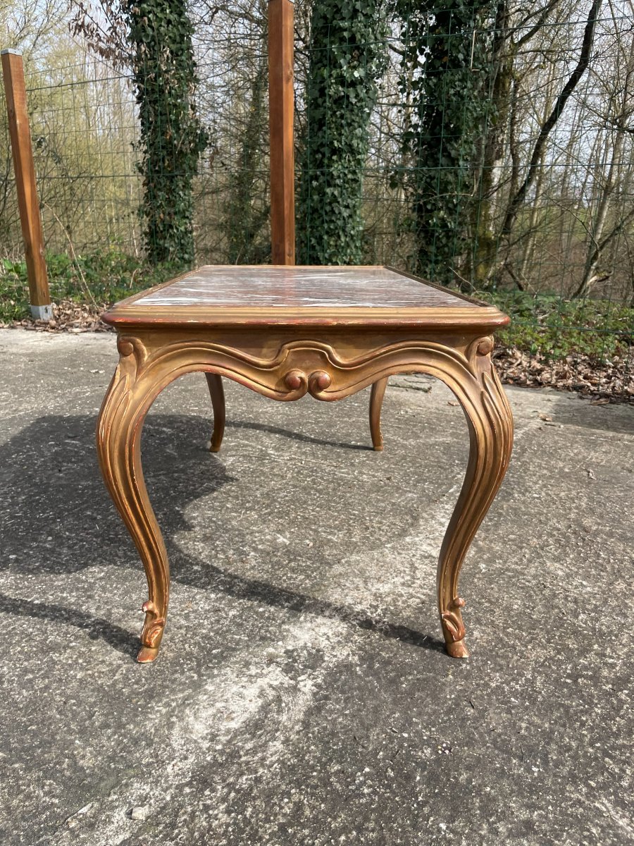Coffee Table In Good Condition With Its Marble Top-photo-8